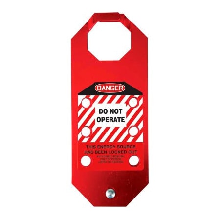 Accuform Accuform KDH641 Stopout Aluma-Tag Hasp, Danger Do Not Operate, Aluminum KDH641